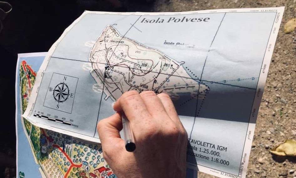 La mappa dell'Isola Polvese