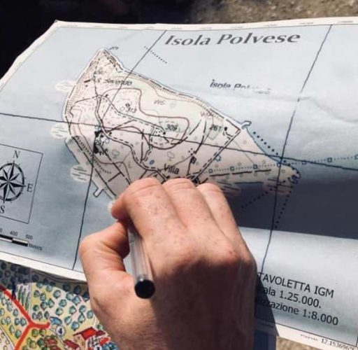 La mappa dell'Isola Polvese